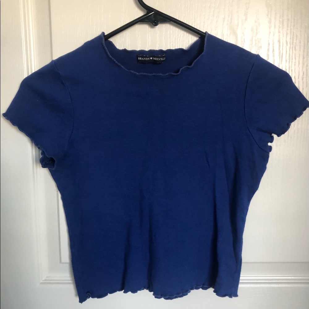 blue crop top